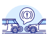 Car Bump Security System Illustration from UX Duotone Set | Free Download as SVG Vector and Transparent PNG | Streamline illustrations