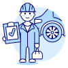 Car Check Service 1 Illustration from UX Duotone Set | Free Download as SVG Vector and Transparent PNG | Streamline illustrations