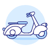 Blue Scooter illustration - Free transparent PNG, SVG. No sign up needed.