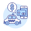 Taxi Online Payment Illustration from UX Duotone Set | Free Download as SVG Vector and Transparent PNG | Streamline illustrations