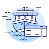 Ferry Ticket Illustration from UX Duotone Set