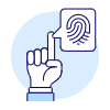 Fingerprint Hand 1 Illustration from UX Duotone Set