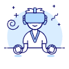 Playing VR 1 Illustration from UX Duotone Set
