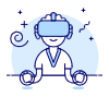 Playing VR 2 Illustration from UX Duotone Set