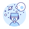 Playing VR Space 1 Illustration from UX Duotone Set