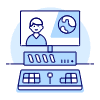 Video Workstation 1 Illustration from UX Duotone Set