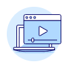 Video Player Laptop Illustration from UX Duotone Set