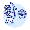 Vr Archery 4 Illustration from UX Duotone Set