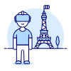 Vr Eiffel 1 Illustration from UX Duotone Set