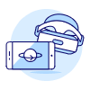 Vr Traveling Kit Illustration from UX Duotone Set
