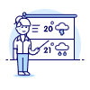 Weather Forecast Reporter 1 Illustration from UX Duotone Set