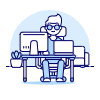 Employee Sit 1 5 Illustration from UX Duotone Set