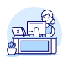 Employee Sit 2 2 Illustration from UX Duotone Set