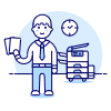 Photocopy Employee 1 Illustration from UX Duotone Set