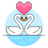 Love Swan Illustration from UX Colors Set