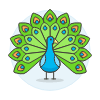 Peacock Illustration from UX Colors Set