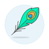 Peacock Feather Illustration from UX Colors Set
