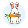 Rabbit Eating Carrot illustration - Free transparent PNG, SVG. No sign up needed.