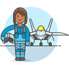 Air Force Pilot 5 Illustration from UX Colors Set