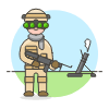 Army Soldier 1 Illustration from UX Colors Set | Free Download as SVG Vector and Transparent PNG | Streamline illustrations