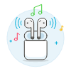 Airpod Bluetooth 4 Illustration from UX Colors Set