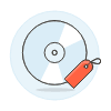 Cd Tag Illustration from UX Colors Set