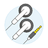 Headphones 2 Illustration from UX Colors Set