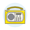 Radio Vintage 02 Illustration from UX Colors Set