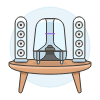 Audio Speakers Subwoofer Illustration from UX Colors Set