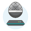 Egg Media Player Illustration from UX Colors Set