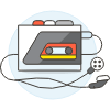 Tape Player 3 Illustration from UX Colors Set | Free Download as SVG Vector and Transparent PNG | Streamline illustrations