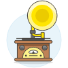 Gramophone Vinyl 1 Illustration from UX Colors Set | Free Download as SVG Vector and Transparent PNG | Streamline illustrations