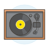 Vinyl Players 1 Illustration from UX Colors Set | Free Download as SVG Vector and Transparent PNG | Streamline illustrations