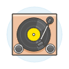 Vinyl Players 3 Illustration from UX Colors Set | Free Download as SVG Vector and Transparent PNG | Streamline illustrations