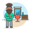 Hairstlye Barber 4 Illustration from UX Colors Set