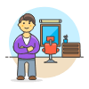 Hairstlye Barber 6 Illustration from UX Colors Set