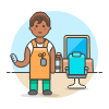 Hairstlye Barber 8 Illustration from UX Colors Set