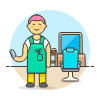 Hairstlye Barber 9 Illustration from UX Colors Set