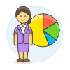 Businessman Pie Chart 6 Illustration from UX Colors Set