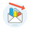 Decreasing Envelope Chart Illustration from UX Colors Set