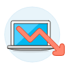 Decreasing Laptop Illustration from UX Colors Set