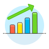 Increasing Chart Illustration from UX Colors Set