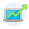 Increasing Laptop Illustration from UX Colors Set