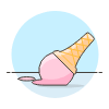 Dopped Icecream Illustration from UX Colors Set