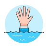 Drowning Hand 2 1 Illustration from UX Colors Set