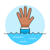 Drowning Hand 2 2 Illustration from UX Colors Set
