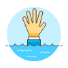 Drowning Hand 2 3 Illustration from UX Colors Set