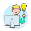 Creative Idea Imac 4 Illustration from UX Colors Set