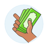 Hand Money 2 Illustration from UX Colors Set