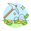 Mining Money Illustration from UX Colors Set